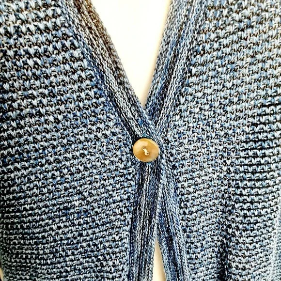 Foxcroft Knit Blue‎ Cardigan Medium - Picture 4 of 6
